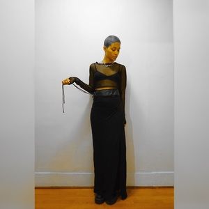 Vintage high waisted wrap skirt